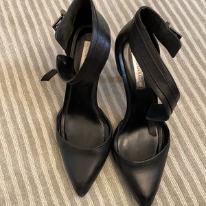 Bcbg black leather heels size 9 M